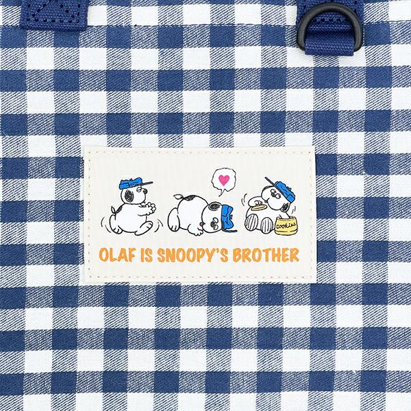 スヌーピー オラフ フラットトートバッグ ネイビーチェック SNOOPY 商品画像2：キャラグッズPERFECT WORLD TOKYO