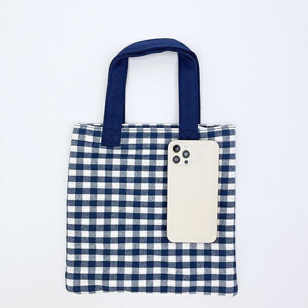 スヌーピー オラフ フラットトートバッグ ネイビーチェック SNOOPY 商品画像3：キャラグッズPERFECT WORLD TOKYO