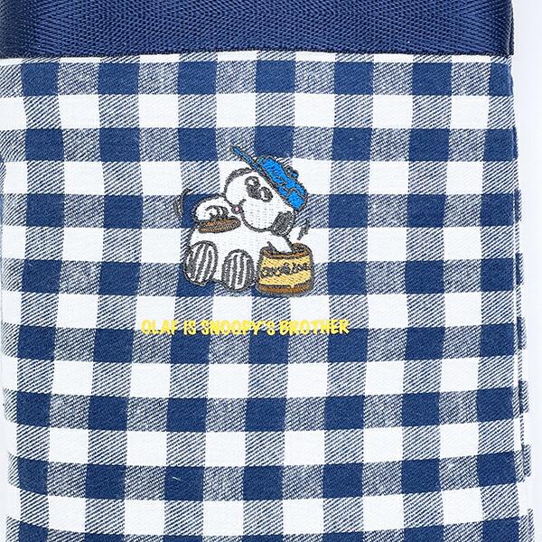 スヌーピー オラフ フラットショルダーバッグ ネイビーチェック SNOOPY 商品画像2：キャラグッズPERFECT WORLD TOKYO