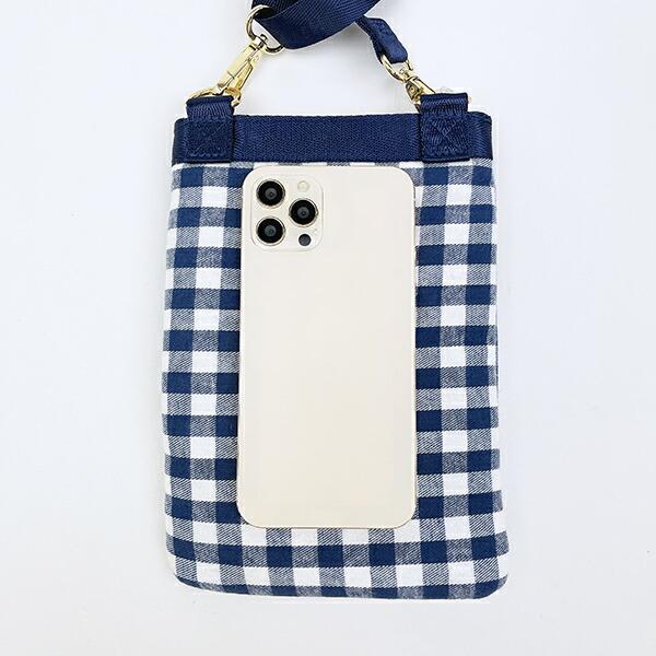 スヌーピー オラフ フラットショルダーバッグ ネイビーチェック SNOOPY 商品画像3：キャラグッズPERFECT WORLD TOKYO