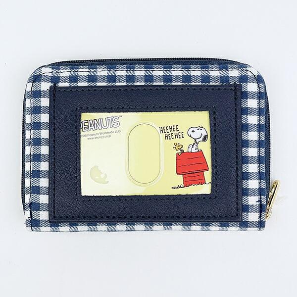 スヌーピー オラフ パスケース付きコインケース ネイビーチェック SNOOPY 商品画像3：キャラグッズPERFECT WORLD TOKYO