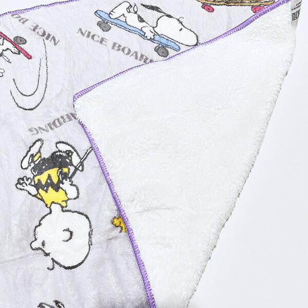 スヌーピー スケボー クイックドライビッグフェイスタオル (パープル) SNOOPY 商品画像3：キャラグッズPERFECT WORLD TOKYO