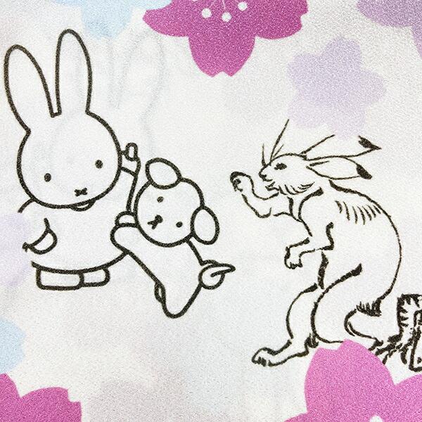ミッフィー miffy ×鳥獣戯画 風呂敷(A)  日本製 商品画像2：キャラグッズPERFECT WORLD TOKYO