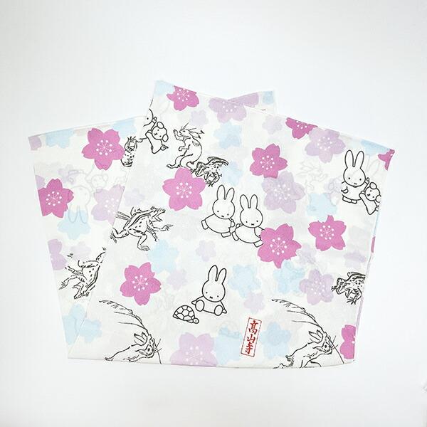 ミッフィー miffy ×鳥獣戯画 風呂敷(A)  日本製