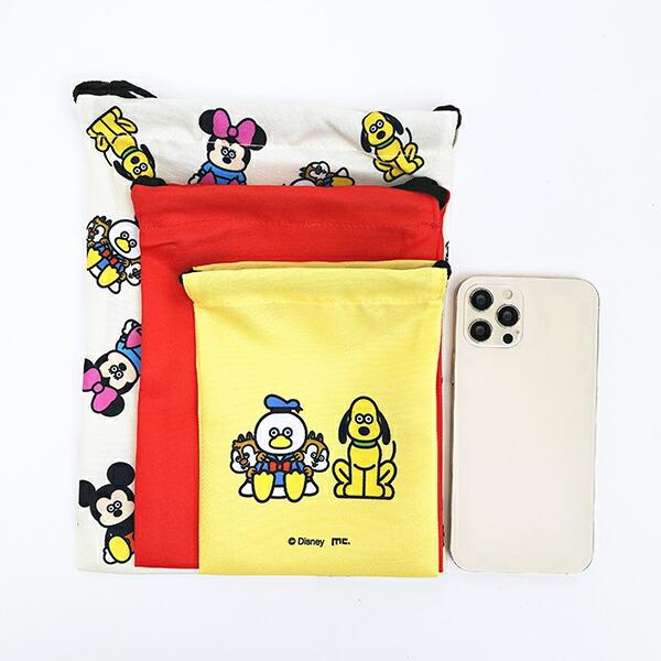 ディズニー ミッキー＆フレンズ × 松本セイジ 3P巾着 Disney 商品画像3：キャラグッズPERFECT WORLD TOKYO