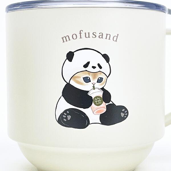モフサンド パンダにゃん スッキング蓋つきステンレスマグ コップ mofusand 商品画像2：キャラグッズPERFECT WORLD TOKYO