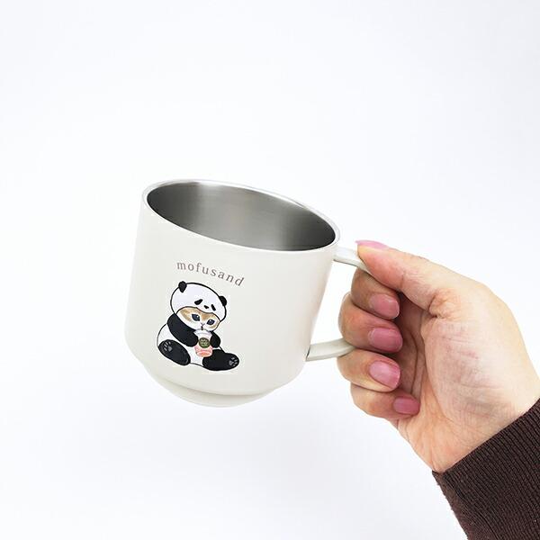 モフサンド パンダにゃん スッキング蓋つきステンレスマグ コップ mofusand 商品画像6：キャラグッズPERFECT WORLD TOKYO