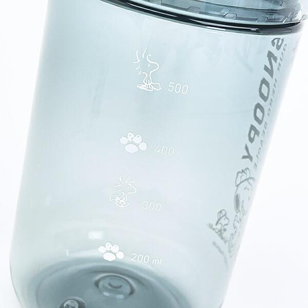 スヌーピー クリアウォーターボトル (グレー) ランチ 日本製 水筒 SNOOPY 商品画像3：キャラグッズPERFECT WORLD TOKYO