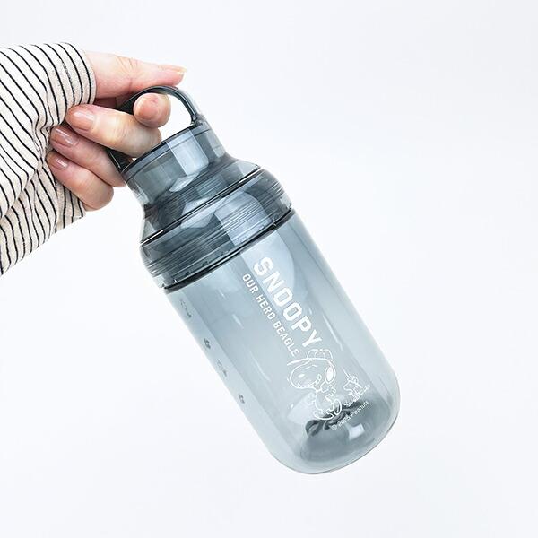 スヌーピー クリアウォーターボトル (グレー) ランチ 日本製 水筒 SNOOPY 商品画像7：キャラグッズPERFECT WORLD TOKYO