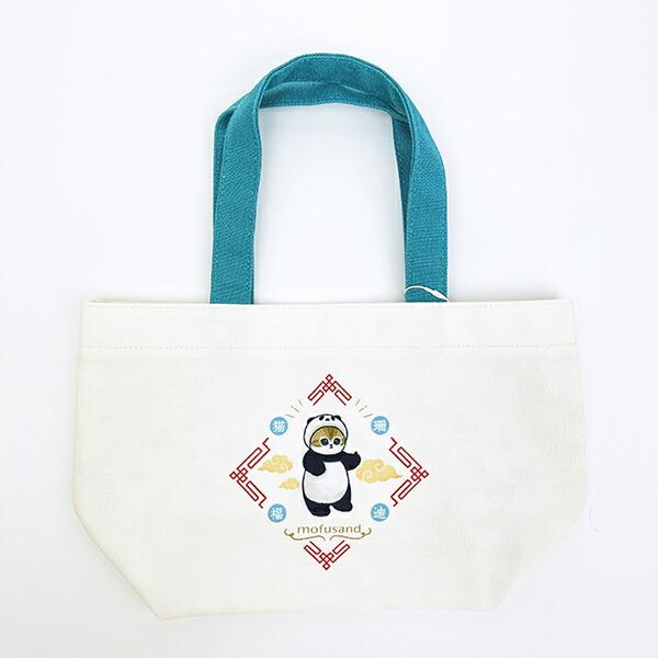 モフサンド パンダにゃん トートバッグ ブルー mofusand