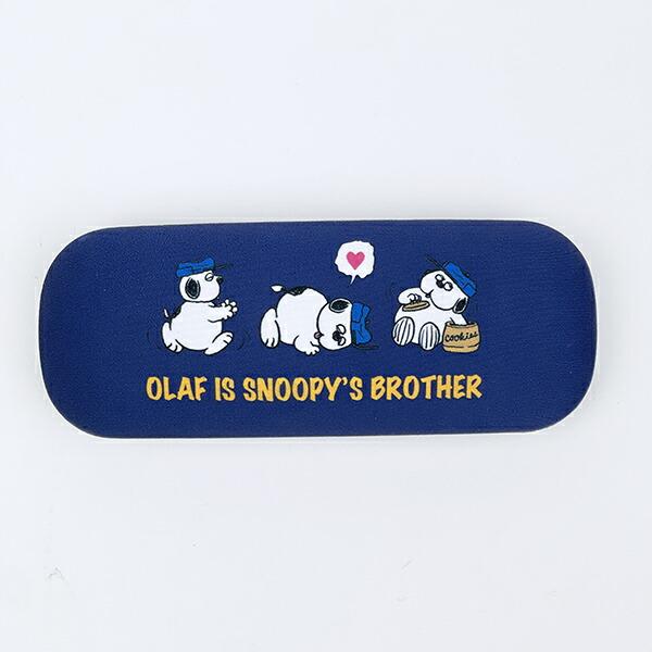 スヌーピー オラフ メガネケース ネイビーチェック SNOOPY 商品画像2：キャラグッズPERFECT WORLD TOKYO