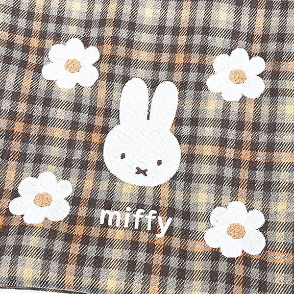 ミッフィー miffy 巾着 (ブラウン) キルティングチェックシリーズ 商品画像2：キャラグッズPERFECT WORLD TOKYO