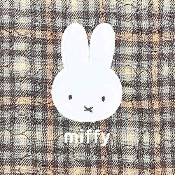 ミッフィー miffy レッスンバッグ ブラウン キルティングチェック トートバッグ 商品画像2：キャラグッズPERFECT WORLD TOKYO