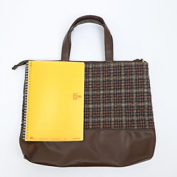ミッフィー miffy レッスンバッグ ブラウン キルティングチェック トートバッグ 商品画像4：キャラグッズPERFECT WORLD TOKYO