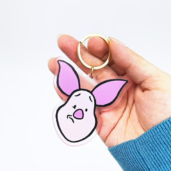 ディズニー くまのプーさん ピグレット 染色アクリルキーホルダー (ピンク) ファニーフェイスフレンズシリーズ Disney 商品画像3：キャラグッズPERFECT WORLD TOKYO