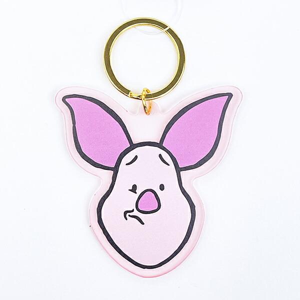 ディズニー くまのプーさん ピグレット 染色アクリルキーホルダー (ピンク) ･･･