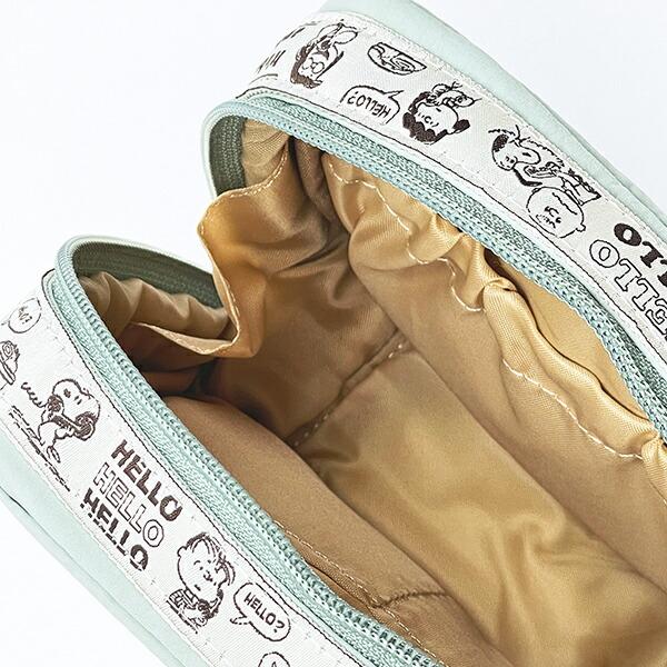 スヌーピー たっぷりトラベルポーチ グリーン SNOOPY 商品画像4：キャラグッズPERFECT WORLD TOKYO