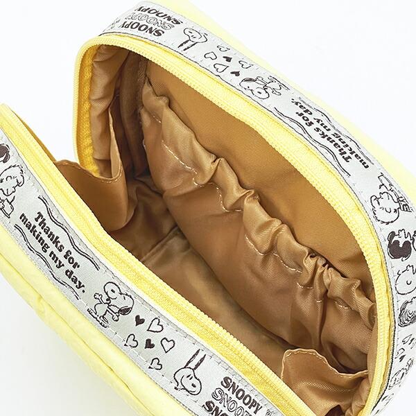 スヌーピー たっぷりトラベルポーチ イエロー SNOOPY 商品画像4：キャラグッズPERFECT WORLD TOKYO