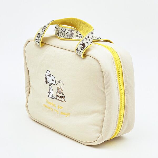 スヌーピー 2WAY吊下げポーチ トラベル アイボリー SNOOPY 商品画像3：キャラグッズPERFECT WORLD TOKYO