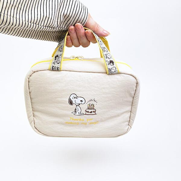 スヌーピー 2WAY吊下げポーチ トラベル アイボリー SNOOPY 商品画像5：キャラグッズPERFECT WORLD TOKYO