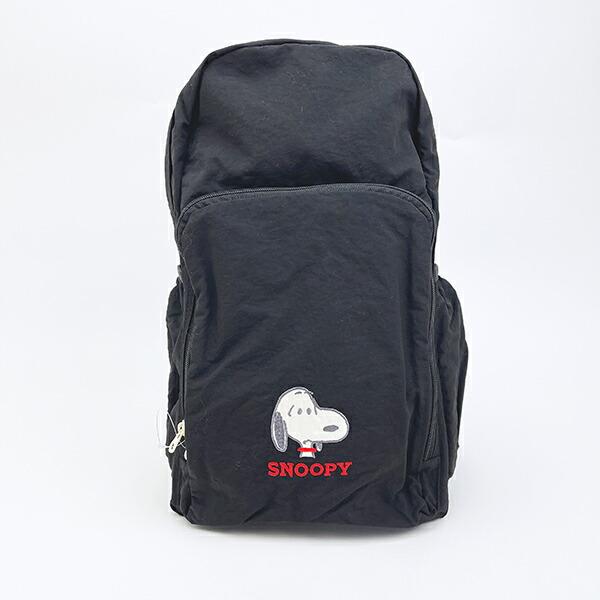 スヌーピー パッカブル リュックサック アップリケ刺繍 バッグ SNOOPY 商品画像2：キャラグッズPERFECT WORLD TOKYO