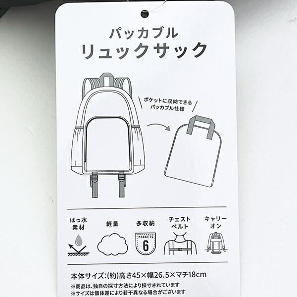 スヌーピー パッカブル リュックサック アップリケ刺繍 バッグ SNOOPY 商品画像10：キャラグッズPERFECT WORLD TOKYO