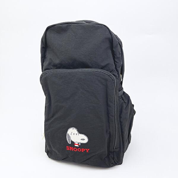 スヌーピー パッカブル リュックサック アップリケ刺繍 バッグ SNOOPY