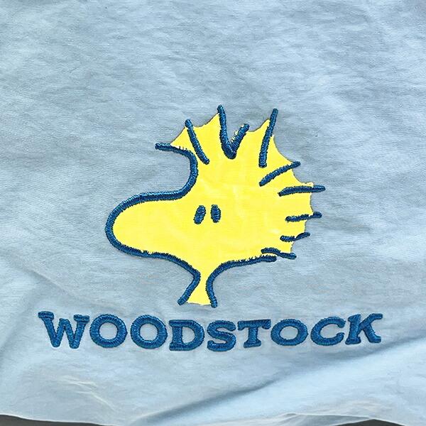 スヌーピー ウッドストック パッカブルリュックサック アップリケ刺しゅう ブルー バッグ SNOOPY 商品画像3：キャラグッズPERFECT WORLD TOKYO