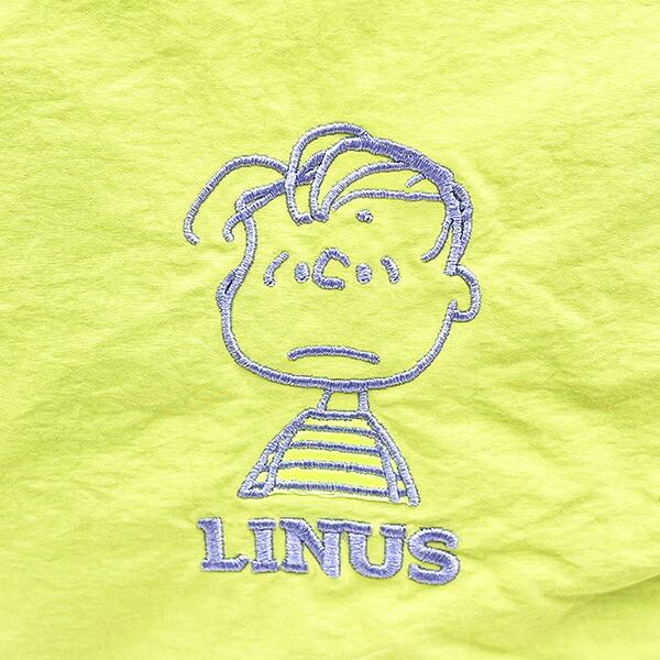 スヌーピー ライナス パッカブルリュックサック アップリケ刺しゅう グリーン バッグ SNOOPY 商品画像3：キャラグッズPERFECT WORLD TOKYO