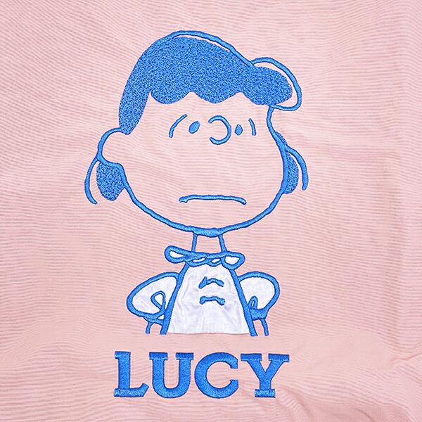 スヌーピー ルーシー トートバッグ アップリケ刺しゅう ピンク SNOOPY 商品画像2：キャラグッズPERFECT WORLD TOKYO