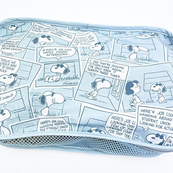 スヌーピー トラベル収納ポーチ(S) (ブルー) コミックトラベルシリーズ SNOOPY 商品画像2：キャラグッズPERFECT WORLD TOKYO