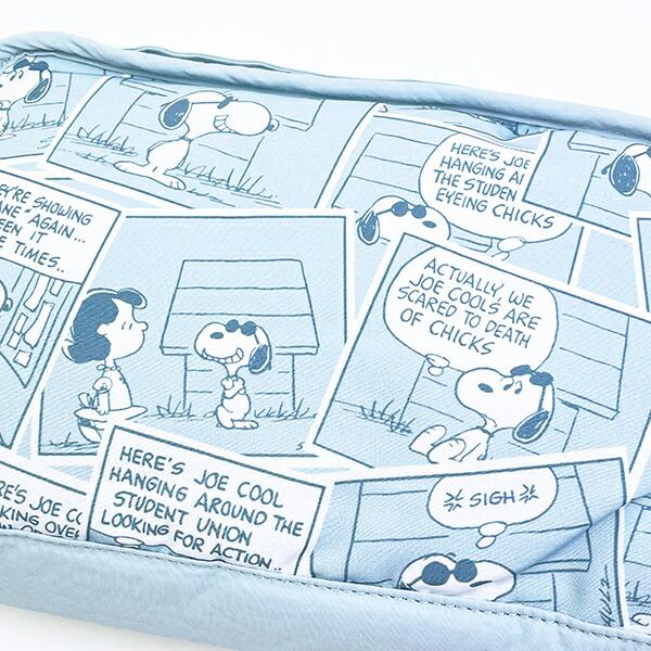 スヌーピー 仕切りポーチ (ブルー) コミックトラベルシリーズ SNOOPY 商品画像2：キャラグッズPERFECT WORLD TOKYO