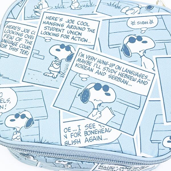 スヌーピー たためるボックスポーチ (ブルー) コミックトラベルシリーズ SNOOPY 商品画像2：キャラグッズPERFECT WORLD TOKYO