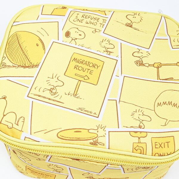 スヌーピー たためるボックスポーチ (イエロー) コミックトラベルシリーズ SNOOPY 商品画像2：キャラグッズPERFECT WORLD TOKYO