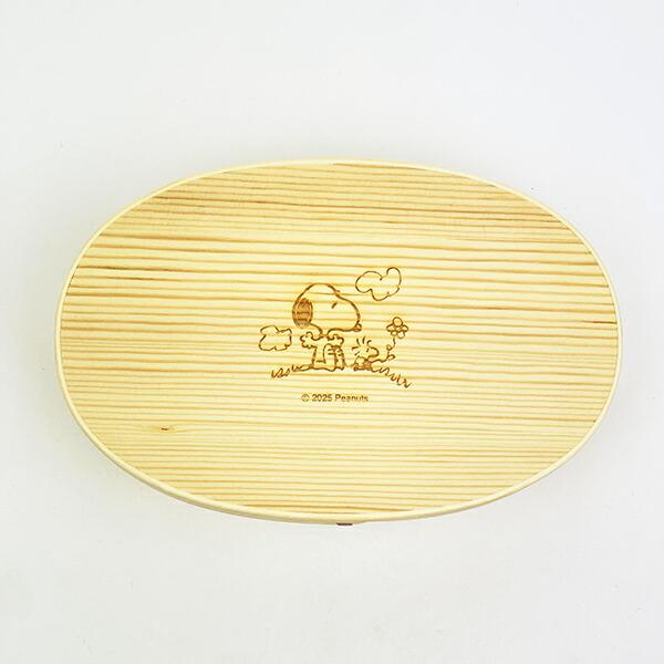 スヌーピー 木製曲げわっぱ ランチボックス (オスワリ) SNOOPY 商品画像2：キャラグッズPERFECT WORLD TOKYO