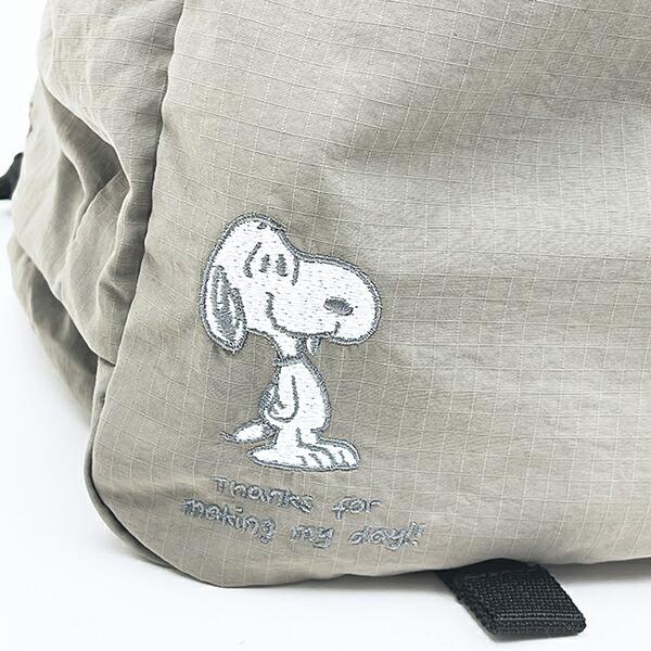 スヌーピー パッカブル軽量リュック (ライトグレー) バッグ トラベル SNOOPY 商品画像2:キャラグッズPERFECT WORLD TOKYO
