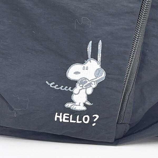 スヌーピー パッカブルボストン トラベルバッグ ブラック SNOOPY 商品画像2：キャラグッズPERFECT WORLD TOKYO