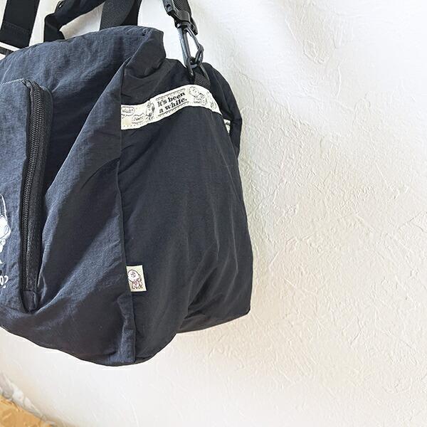 スヌーピー パッカブルボストン トラベルバッグ ブラック SNOOPY 商品画像7：キャラグッズPERFECT WORLD TOKYO