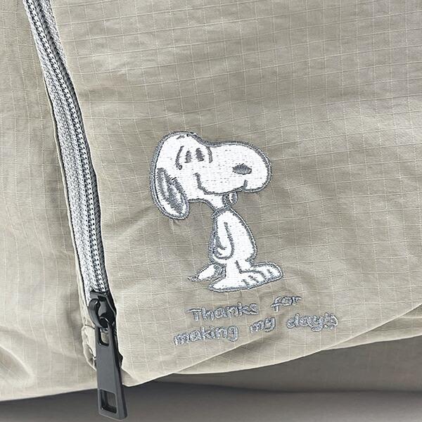 スヌーピー パッカブルボストン トラベルバッグ ライトグレー SNOOPY 商品画像2：キャラグッズPERFECT WORLD TOKYO