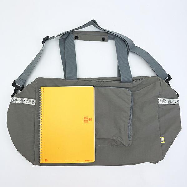 スヌーピー パッカブルボストン トラベルバッグ ライトグレー SNOOPY 商品画像5：キャラグッズPERFECT WORLD TOKYO