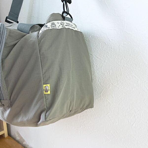 スヌーピー パッカブルボストン トラベルバッグ ライトグレー SNOOPY 商品画像7：キャラグッズPERFECT WORLD TOKYO