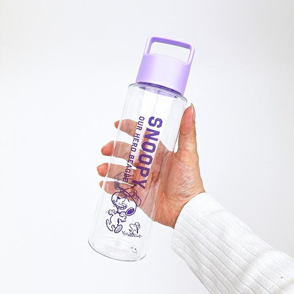 スヌーピー ハンディクリアボトル(500ml) パープル 水筒 ランチ 日本製 SNOOPY 商品画像5：キャラグッズPERFECT WORLD TOKYO