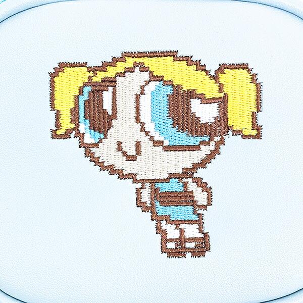 パワーパフガールズ バブルス アクセサリーポーチ (ブルー) ピクセルアートシリーズ パワパフ 商品画像2：キャラグッズPERFECT WORLD TOKYO