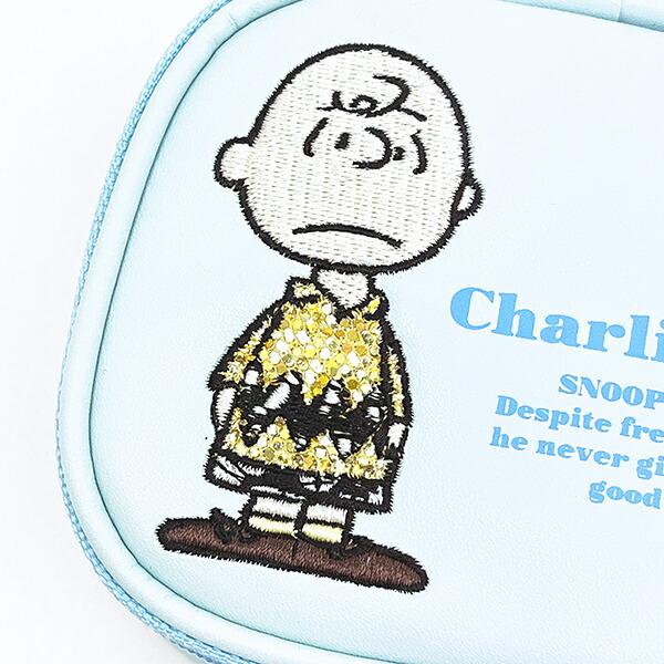 スヌーピー チャーリーブラウン アクセサリーケース (アップリケ) SNOOPY 商品画像2：キャラグッズPERFECT WORLD TOKYO