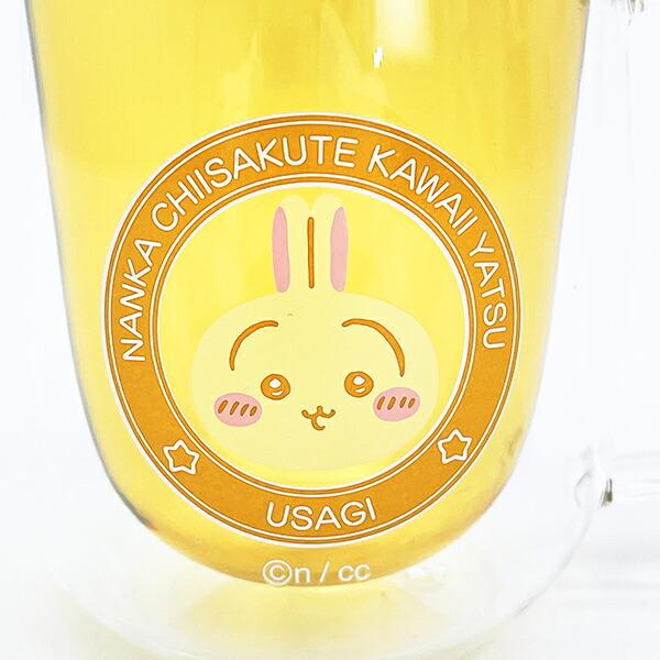 ちいかわ うさぎ ダブルウォールグラス コップ 商品画像2：キャラグッズPERFECT WORLD TOKYO