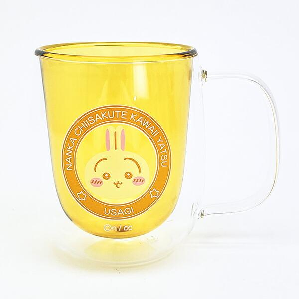 ちいかわ うさぎ ダブルウォールグラス コップ 商品画像1：キャラグッズPERFECT WORLD TOKYO