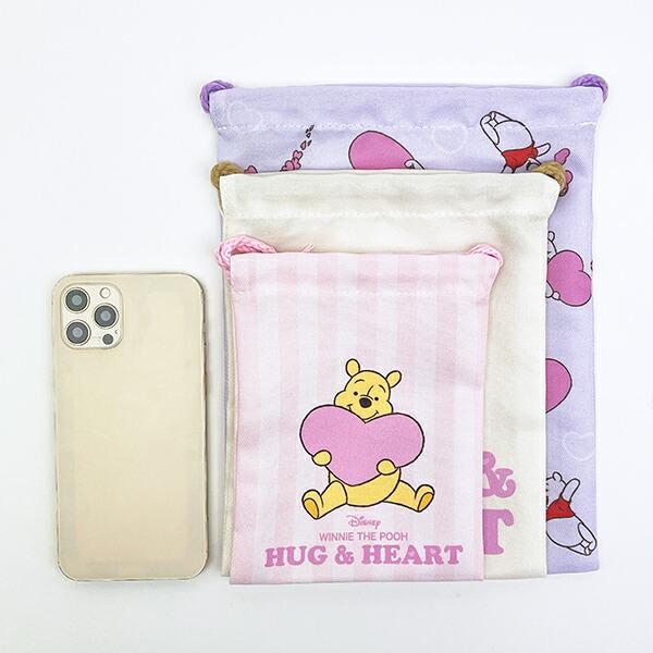 ディズニー くまのプーさん 3P巾着 (ピンク) Disney 商品画像7：キャラグッズPERFECT WORLD TOKYO