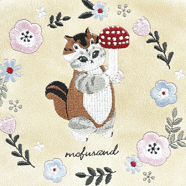 モフサンド りすにゃん ラウンドポーチ ベージュ mofusand 商品画像2：キャラグッズPERFECT WORLD TOKYO