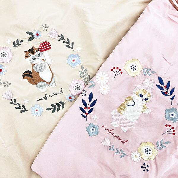 モフサンド りすにゃん 刺繍エコバッグ ピンク mofusand 商品画像6：キャラグッズPERFECT WORLD TOKYO
