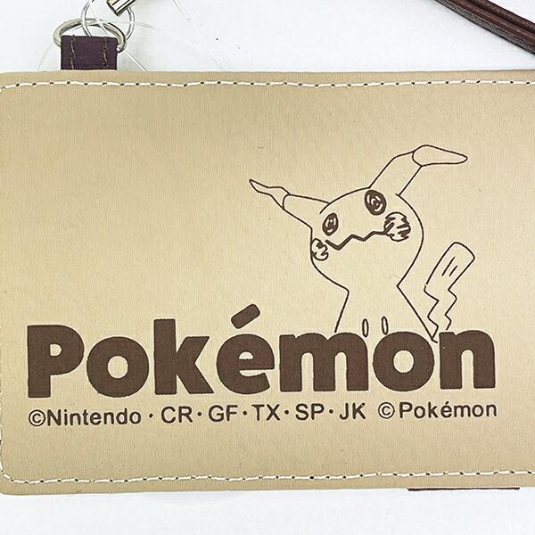 ポケットモンスター ミミッキュ カラーロゴ リール付きパスケース ブラウン ポケモン 商品画像2：キャラグッズPERFECT WORLD TOKYO